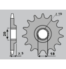 Cht продаж зірочка передня 340 13 honda cr 125 87-03 (ланцюг 520) (jtf326.13)
