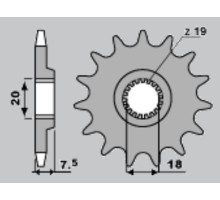 Cht продаж зірочка передня 340 13 honda cr 125 87-03 (ланцюг 520) (jtf326.13)