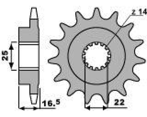 Cht продаж задня зірочка 2114 15 ducati 796/820/821/848/992/998/999 1000 1100 (jtf741.15) (ланцюг 525)
