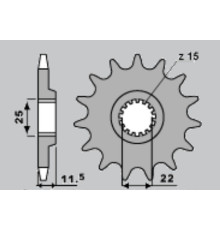 Cht передня зірочка 1252 13 ktm lc4 (4021-13) (jtf1902.13)