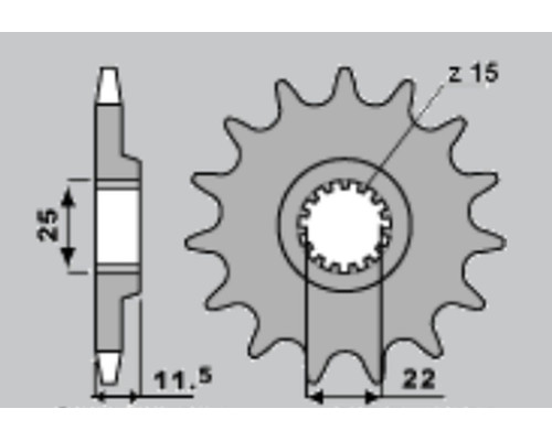 Cht передня зірочка 1252 13 ktm lc4 (4021-13) (jtf1902.13)