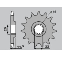 Cht передня зірочка 1252 13 ktm lc4 (4021-13) (jtf1902.13)