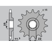 Cht передня зірочка 1252 14 ktm lc4 (4021-14) (jtf1902.14)