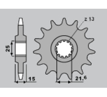 Cht передня зірочка 2082 15 kawasaki zx6r 95-97 (4023-15) (jtf1515.15)