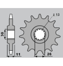 Cht передня зірочка 209 14 cagiva 50 cocis 88-89 (a4240209140)