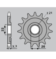 Cht передня зірочка 2120 12 honda crf 250 '04-'17, cr 125 '04-'07 (jtf1323.12)
