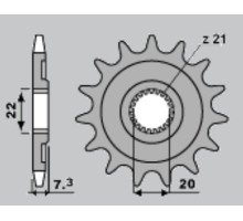 Cht передня зірочка 2120 12 honda crf 250 '04-'17, cr 125 '04-'07 (jtf1323.12)