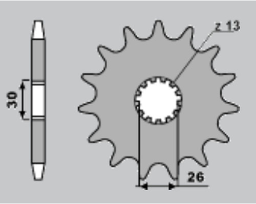 Cht передня зірочка 2130 17 triumph (4057-17) (jtf1183.17)