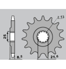 Cht передня зірочка 2137 14 kawasaki z1000 '07-'15, zx10r (-1)