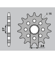 Cht передня зірочка 2190 17 suzuki gsxr 1000 '09-'15, gsxr 1300 '08-'15