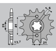 Cht передня зірочка 268 15 honda vf 500f 84-87 (jtf286.15)