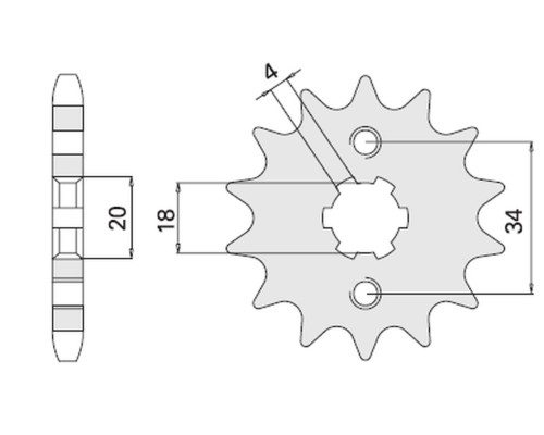 Cht передня зірочка 273 13 (a4250328131) (328-13) honda xl-r 125/200 '81-'00
