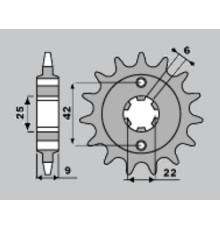 Cht передня зірочка 276 15 honda cb250n 81-83 (jtf276.15)