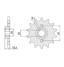 Cht передня зірочка 291 15 honda cb 450s 86-89 (jtf 291.15)
