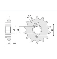 Cht передня зірочка 293 16 honda vt 600 c '88-'89 (293-16k) (jtf293.16)