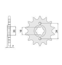 Cht передня зірочка 329 13 honda mtx 125r, ca125 rebel (jtf329.13) (329-13)