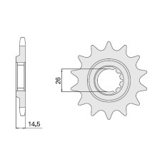 Cht передня зірочка 335 15 honda cbx 1000 z (79-80) (sc03) (335-15) (jtf335.15)