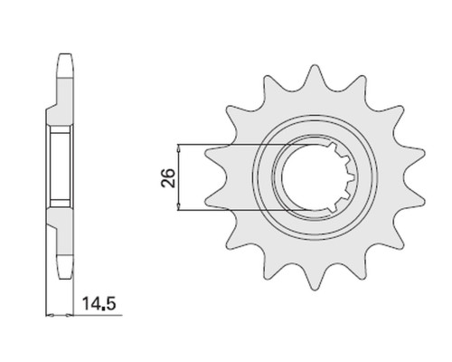 Cht передня зірочка 335 15 honda cbx 1000 z (79-80) (sc03) (335-15) (jtf335.15)