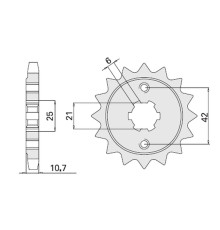 Cht передня зірочка 338 16 honda cb650 79-84 (jtf338.16) (338-16)