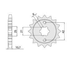 Cht передня зірочка 338 16 honda cb650 79-84 (jtf338.16) (338-16)