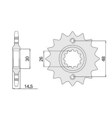 Cht передня зірочка 339 16 honda vfr 800 '02-'13 (jtf339.16)