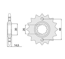 Cht передня зірочка 339 16 honda vfr 800 '02-'13 (jtf339.16)
