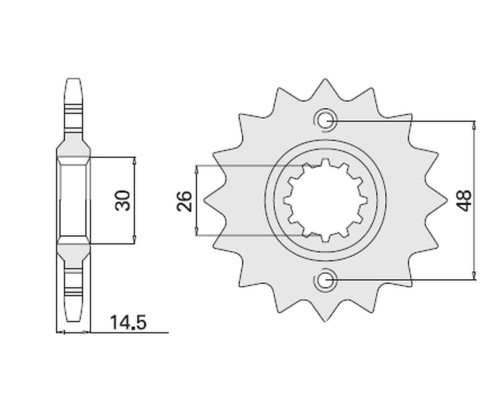 Cht передня зірочка 339 17 honda cbr/vfr/cb/vf