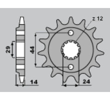 Cht зірочка передня 348 15 honda xrv750 90-03 (a4240314150)