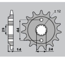 Cht передня зірочка 348 17 honda vt 750c '97-'04