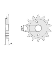 Cht передня зірочка 350 13 honda xr 600r '91-'00, polaris 500 (jtf1309.14) (309-13)