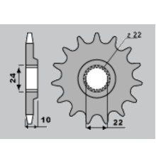 Cht передня зірочка 402 15 aprilia 125, bmw f650
