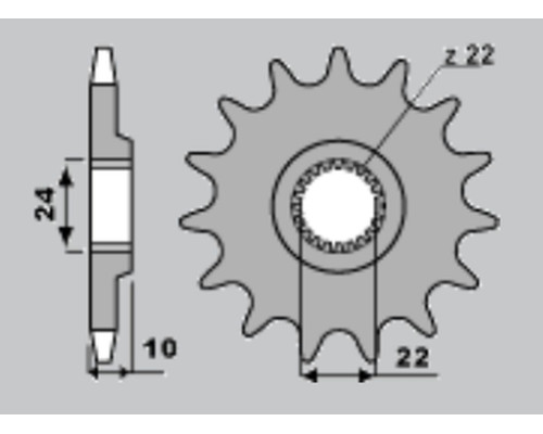 Cht передня зірочка 402 15 aprilia 125, bmw f650