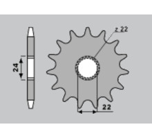 Cht передня зірочка 406 14 aprilia 125 rx '90-'02, rs 125 '93-'08 (jtf394.14)