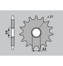 Cht передня зірочка 406 16 aprilia 125 rx (90-02), rs 125 (93-08) (jtf394.16)