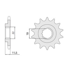 Cht передня зірочка 4101 16 suzuki dr 125 85-00 (jtf409.16) (409-16)