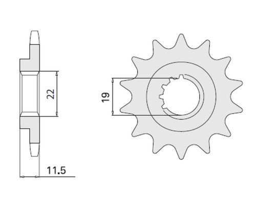 Cht передня зірочка 4101 16 suzuki dr 125 85-00 (jtf409.16) (409-16)