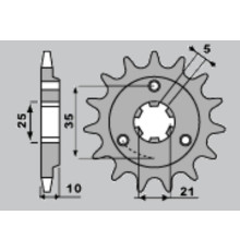 Cht передня зірочка 412 15 suzuki dr 750/800 big '89-'93 (jtf438.15)