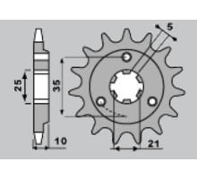 Cht передня зірочка 412 15 suzuki dr 750/800 big '89-'93 (jtf438.15)