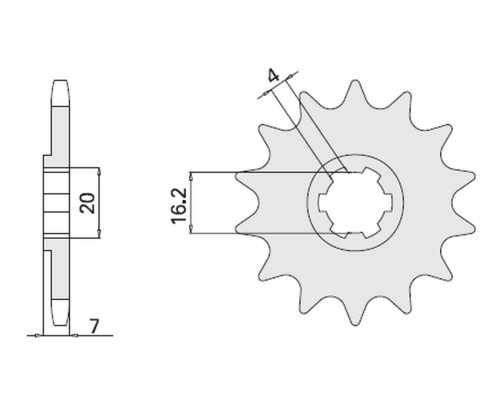 Cht передня зірочка 413 12 suzuki ts 50x`84-96, rmx 50`97-99 (jtf413.12) (413-12)