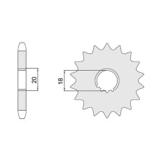 Cht передня зірочка 426 14 suzuki gn 125 91-00, gs 125 (jtf426.14) (426-14)