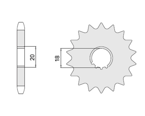 Cht передня зірочка 426 14 suzuki gn 125 91-00, gs 125 (jtf426.14) (426-14)