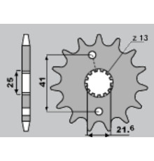 Cht зірочка передня 438 14 (a4250436140) suzuki dr 650