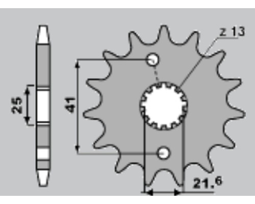 Cht зірочка передня 438 14 (a4250436140) suzuki dr 650