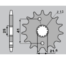Cht зірочка передня 438 14 (a4250436140) suzuki dr 650