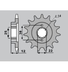 Cht передня зірочка 495 15 ducati 750 paso 87-90 (495-15)