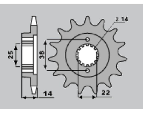 Cht передня зірочка 497 15 cagiva elefant 750/900 (4012-15)