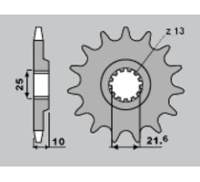 Cht передня зірочка 521 15 kawasaki z 900, z 1000a (521-15) (jtf521.15)