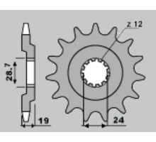 Cht передня зірочка 524 15 kawasaki gpz 1100 (523-15)