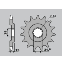 Cht передня зірочка 528 15 kawasaki gpz 750 83-89 (514-15) (jtf 514.15)