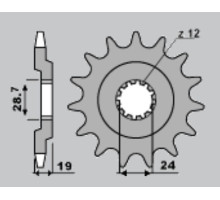 Cht зірочка передня 529 17 529 15 kawasaki zx 10 88-90 (526-17) (ланцюг 532)